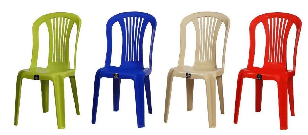 diamond pure armless red chair pure plastic 4 legs white background